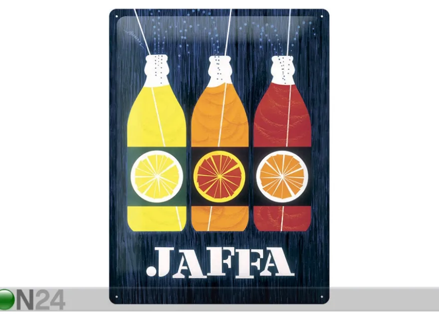 Retro metallitaulu Jaffa 30x40 cm