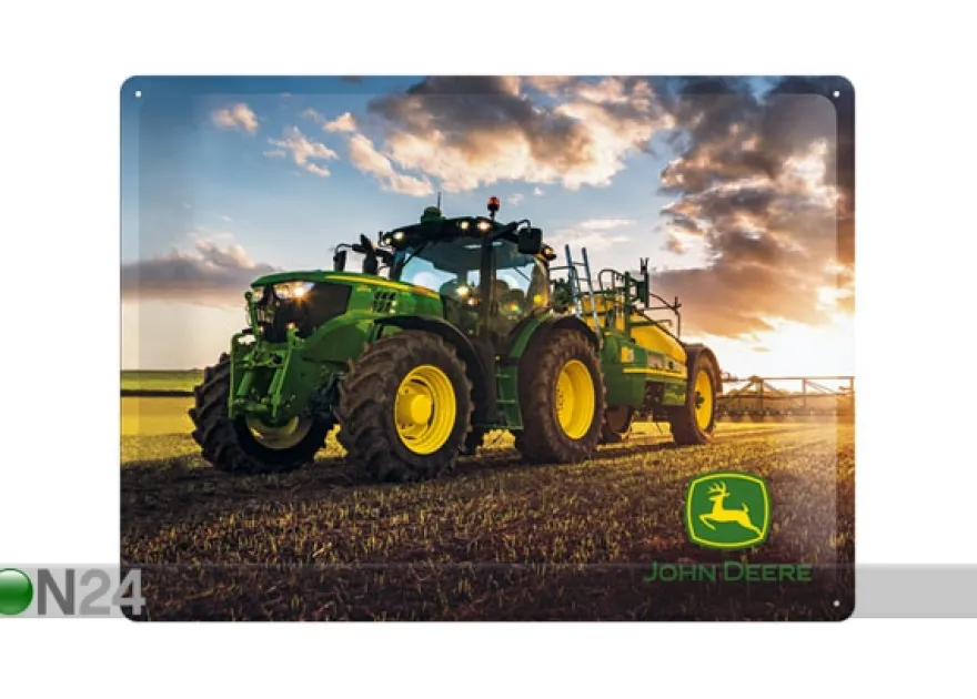 Retrometallitaulu John Deere Photo Model 6150 R 30x40cm