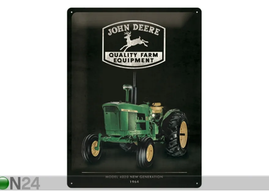 Retro metallitaulu John Deere Model 4020 30x40 cm