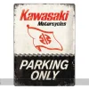 Retro metallitaulu Kawasaki Parking Only 30x40 cm