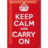 Retro metallitaulu Keep calm and carry on 20x30cm