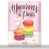 Retro metallitaulu Macarons de Paris 30x40 cm