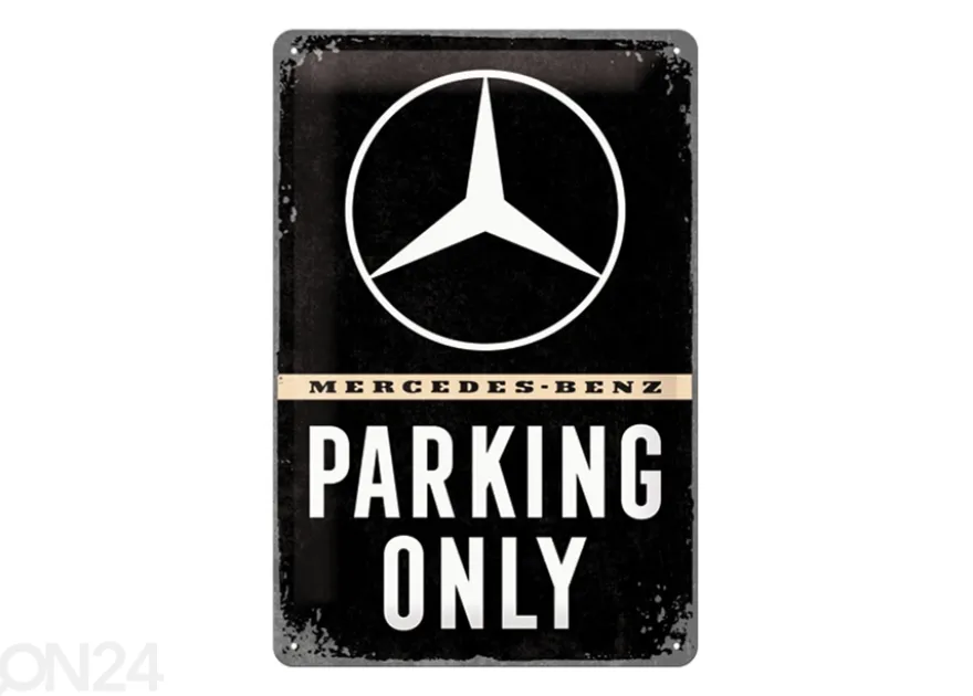 Retro metallitaulu Mercedes-Benz Parking Only 20x30 cm