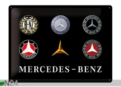 Retro metallitaulu Mercedes-Benz logo 30x40 cm