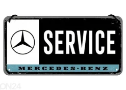Retro metallitaulu Mercedes-Benz Service 10x20 cm