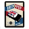 Retro metallitaulu Mini Brit & Pop 15x20 cm