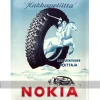 Retro metallitaulu Nokia Hakkapeliitta 30x40cm