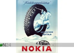 Retro metallitaulu Nokia Hakkapeliitta 30x40cm