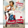 Retro metallitaulu Royal Flush 30x40cm