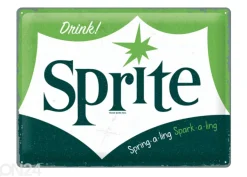 Retro metallitaulu Sprite - Logo 30x40 cmm