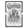 Retro metallitaulu The Mobile Coffee Shop 20x30 cm