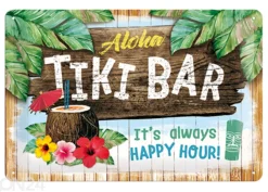Retro metallitaulu Tiki Bar 20x30 cm
