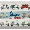 Retro metallitaulu Vespa mallit 30x40 cm