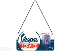 Retro metallitaulu Vespa Service 10x20 cm