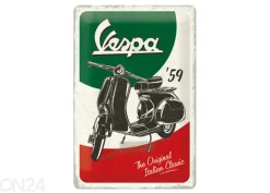 Retro metallitaulu Vespa The Original Italian Classic 20x30 cm