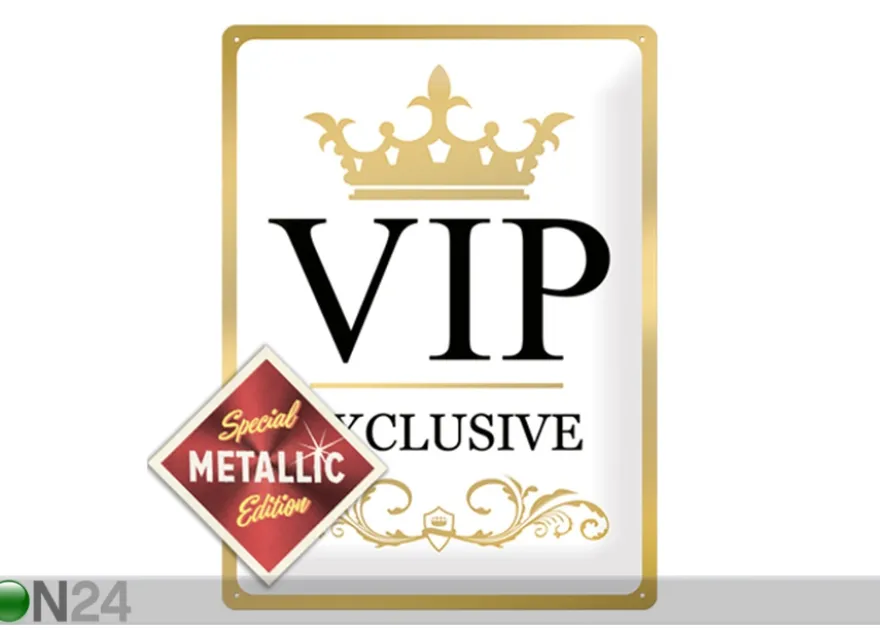 Retro metallitaulu VIP Exclusive Metallic 30x40 cm