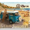 Retro metallitaulu VW Bus Ready For The Summer 30x40 cm
