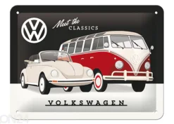 Retro metallitaulu VW - Meet the Classic 15x20 cm