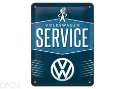 Retro metallitaulu VW Service 15x20 cm