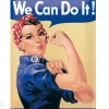 Retro metallitaulu We can do it! 15x20cm