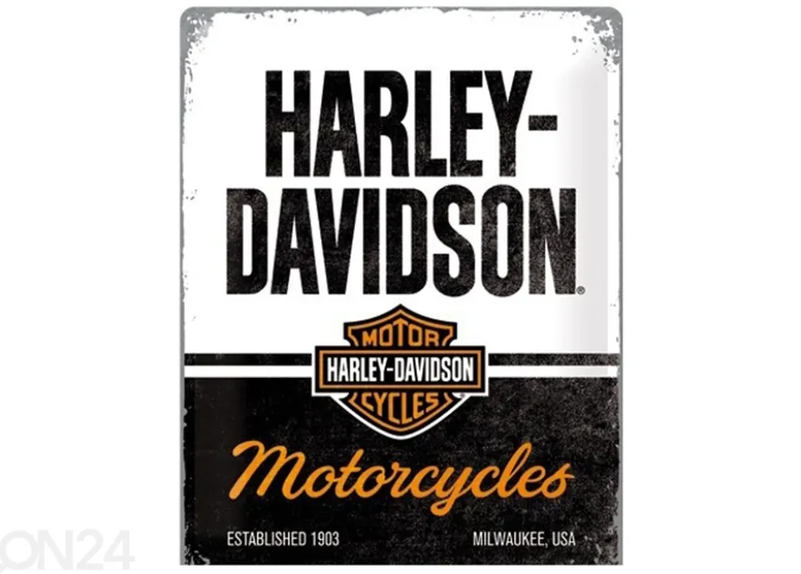 Retrotyylinen metallitaulu Harley-Davidson - Motorcycles 30x40 cm