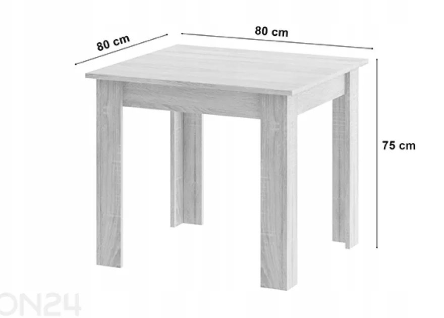 Ruokailuryhmä pöytä + 4 tuolia