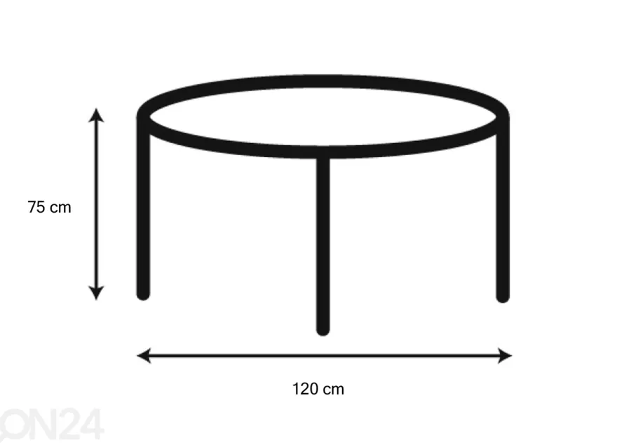 Ruokapöyä Neva Ø120 cm