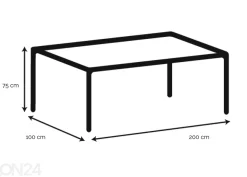 Ruokapöytä Assens 100x200 cm