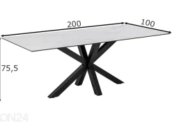 Ruokapöytä Beira 100x200 cm