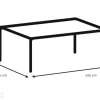 Ruokapöytä Beira 100x200 cm