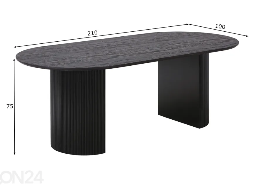 Ruokapöytä Boavista 110x210 cm