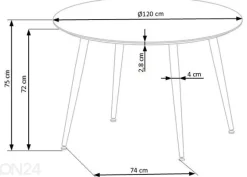 Ruokapöytä Ø 120 cm