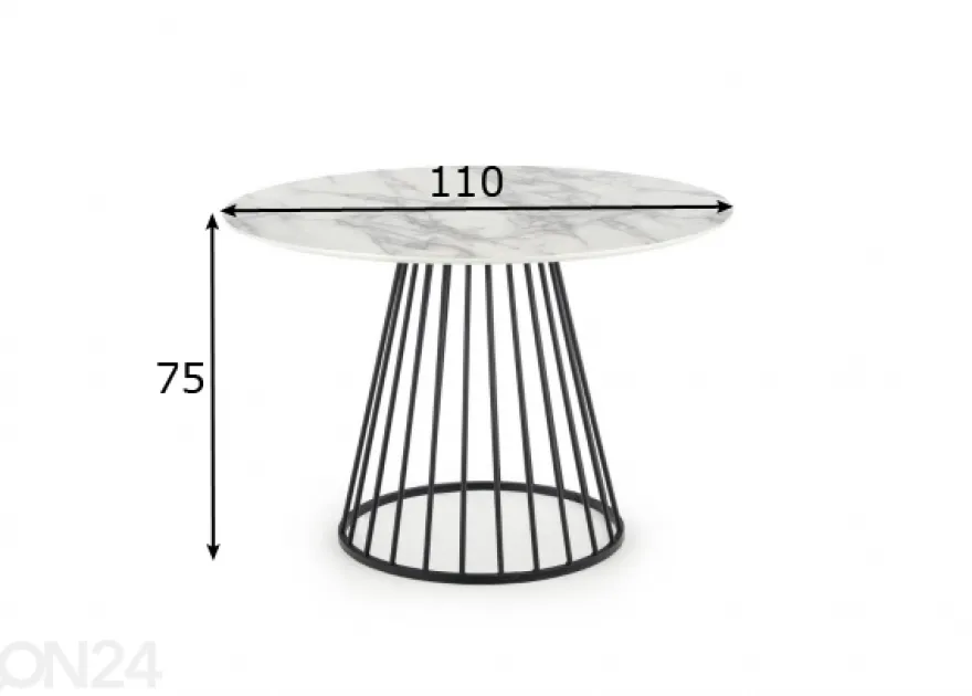 Ruokapöytä Ø 110 cm