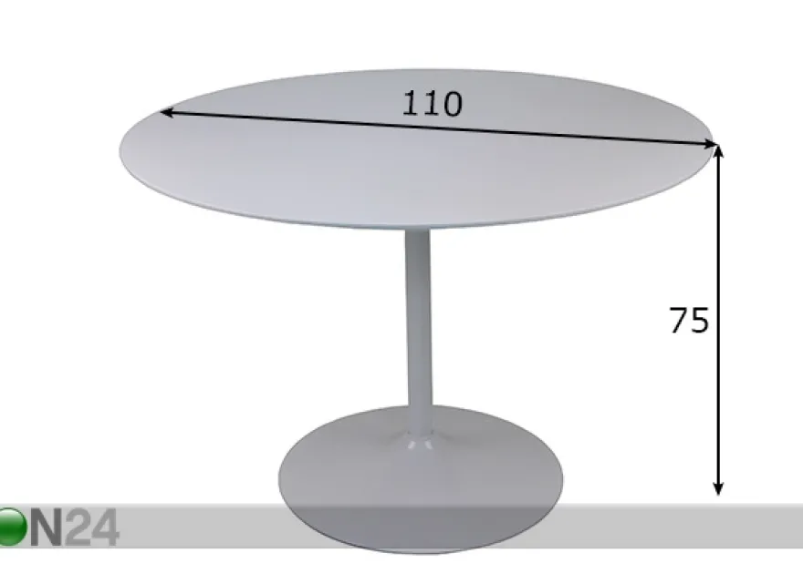 Ruokapöytä Ø 110 cm