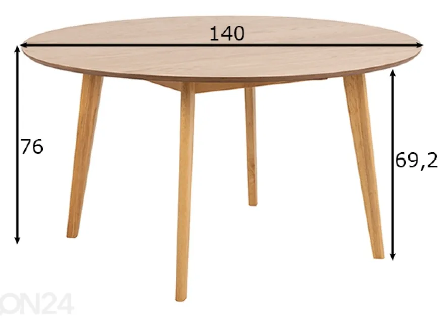 Ruokapöytä Concord Ø140 cm