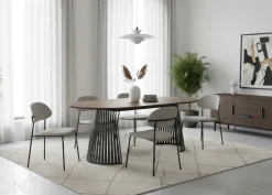 Ruokapöytä Cone 120x120-196 cm