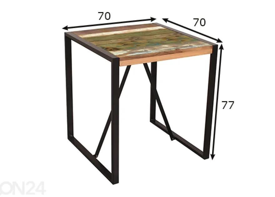 Ruokapöytä Fiume 70x70 cm