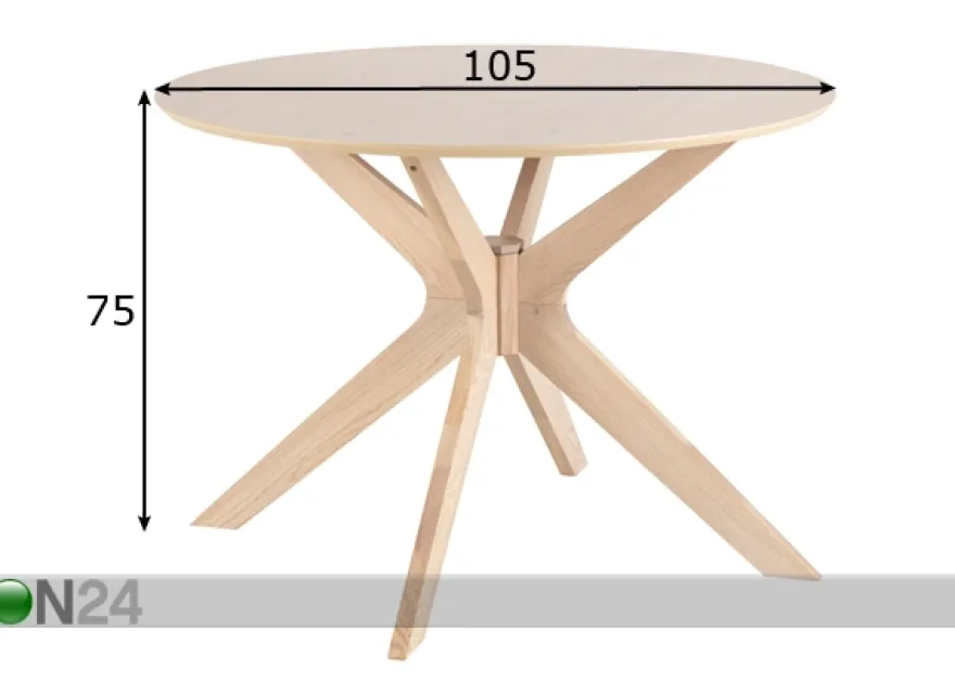 Ruokapöytä Fresno Ø 105 cm