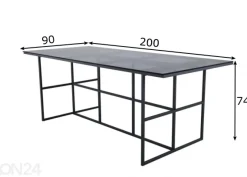 Ruokapöytä Leif 200x90 cm