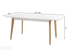 Ruokapöytä Lena 80x140/180 cm