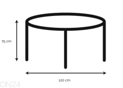 Ruokapöytä Ludvig Ø120 cm