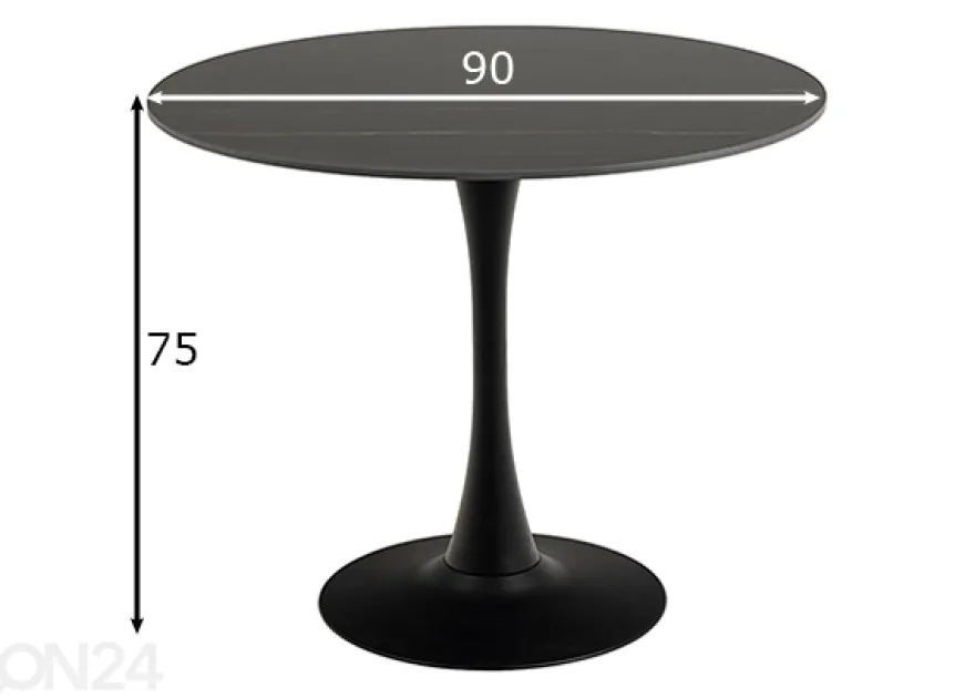 Ruokapöytä Maria Ø 90 cm