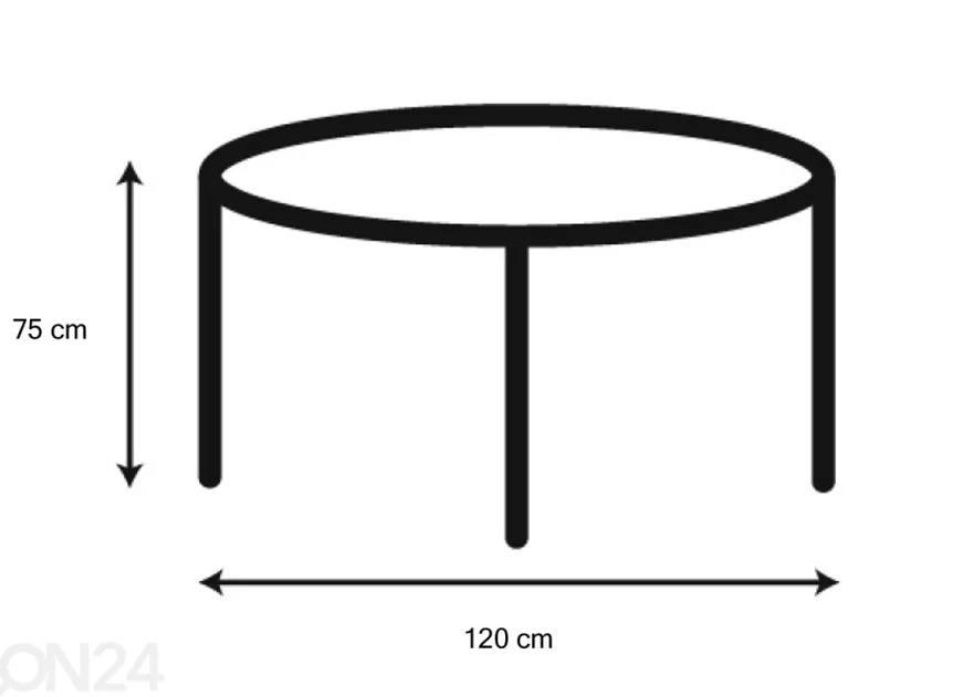 Ruokapöytä Marta Ø 120 cm