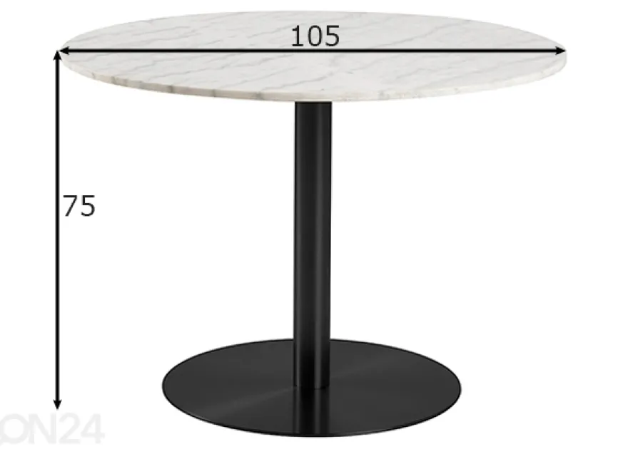 Ruokapöytä Mich Ø105 cm