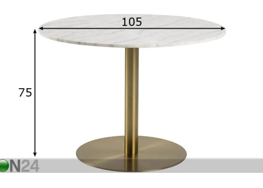Ruokapöytä Mich Ø105 cm