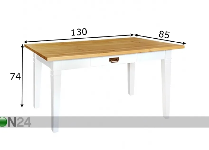 Ruokapöytä Monaco 130x85 cmm