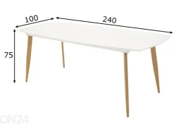 Ruokapöytä Polar 100x240 cm