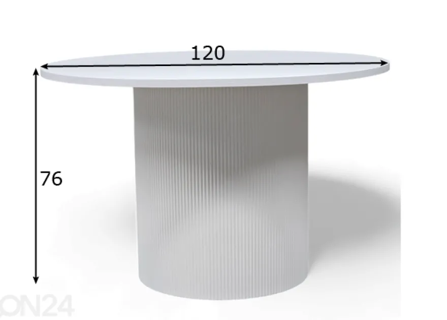 Ruokapöytä Sierra Ø 120 cm