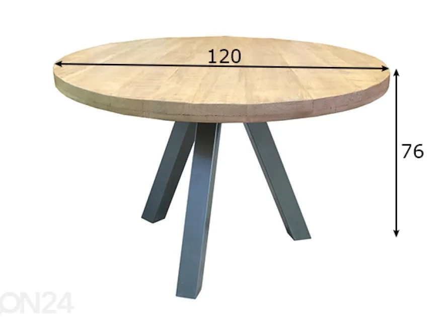 Ruokapöytä Tische Ø120 cm