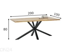 Ruokapöytä Tische 100x200 cm